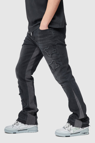 CARP STAR FLARE JEAN - BLACK