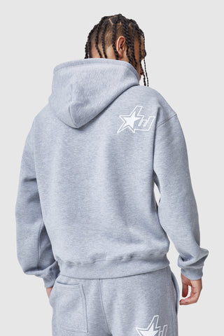 LW STAR HOOD - GREY