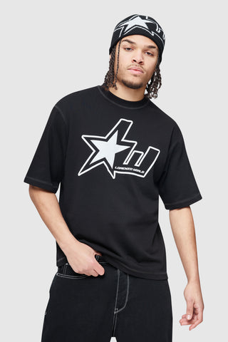 LW STAR TEE - BLACK