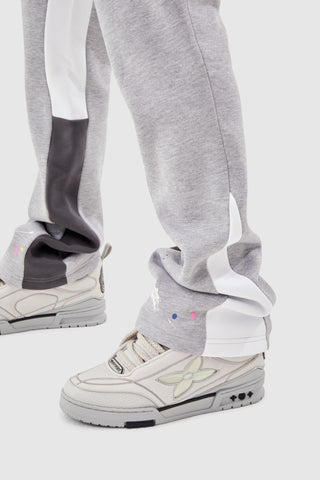 PAINT SMEAR FLARED TRACKSUIT - GREY