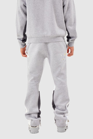 PAINT SMEAR FLARED TRACKSUIT - GREY