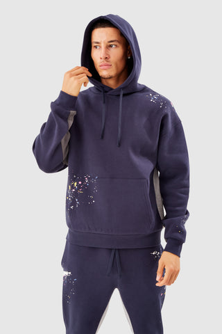 PAINT SMEAR FLARED TRACKSUIT - NAVY