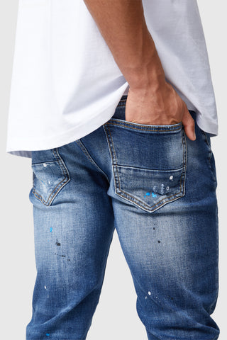 RICHIE DISTRESSED JEAN - BLUE